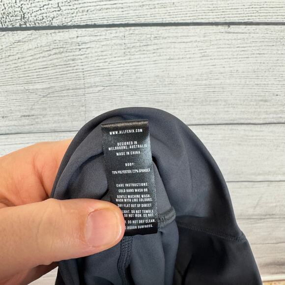 Allfenix Women's Gray & White Stripe Active High Waisted Leggings Size XS - Picture 8 of 8